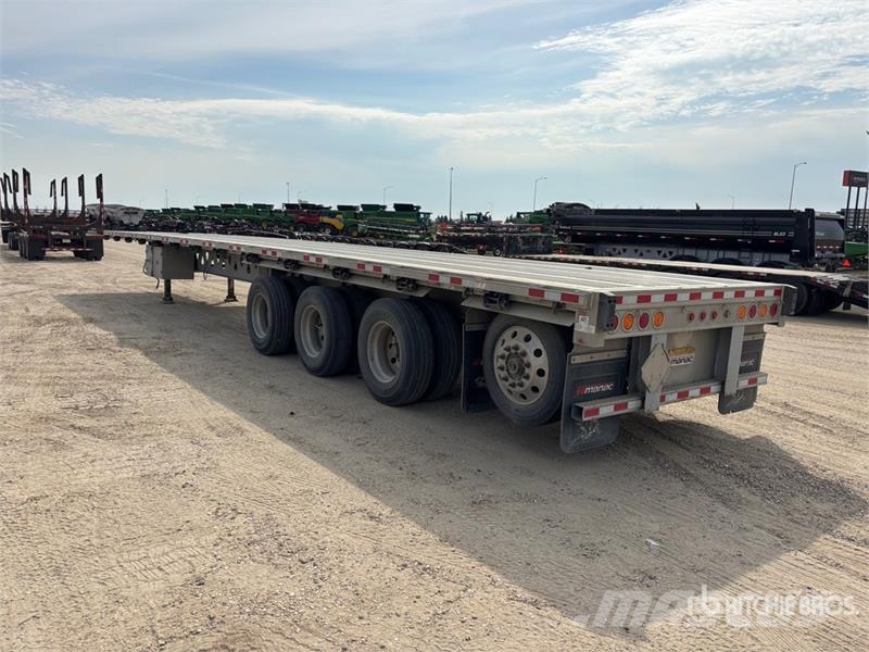 Manac 53 ft Quad/A Flatbed Trailer Platformos / Pakrovimas iš šono