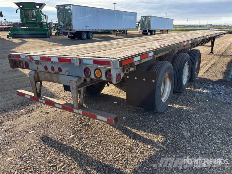 Manac 53 ft Tri/A Flatbed Trailer Rimorchi con sponde ribaltabili