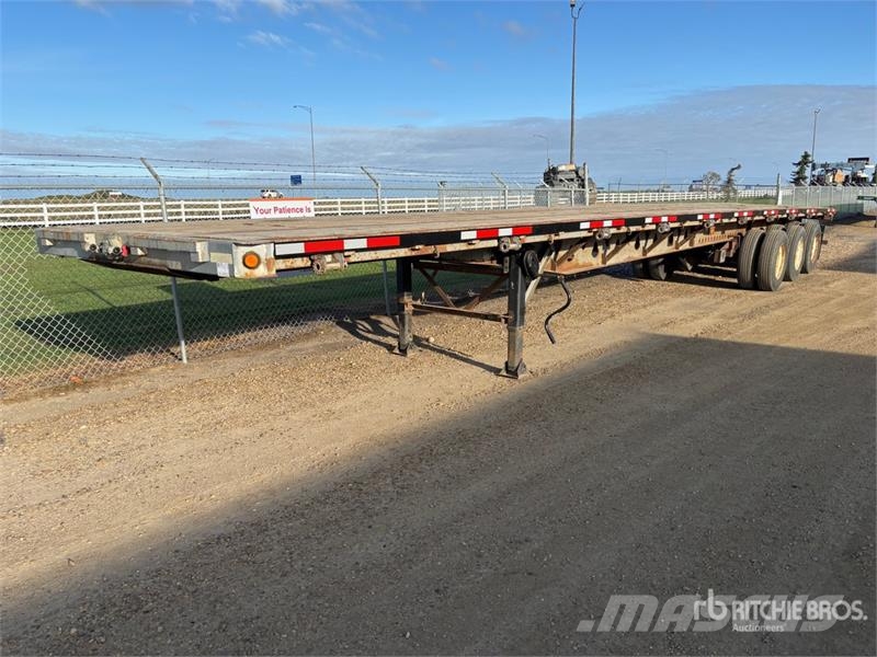 Manac 53 ft Tri/A Flatbed Trailer Rimorchi con sponde ribaltabili