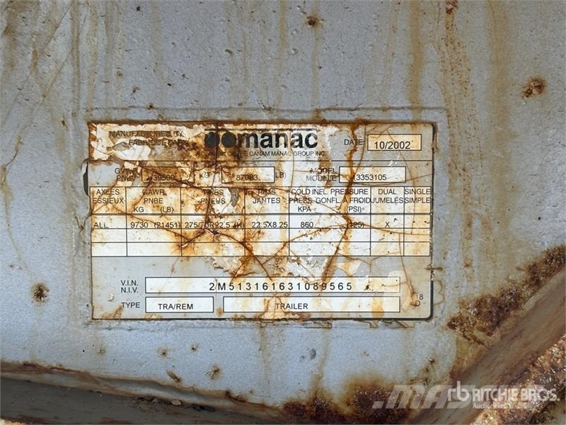 Manac 53 ft Tri/A Step Deck Trailer Mélybölcsős