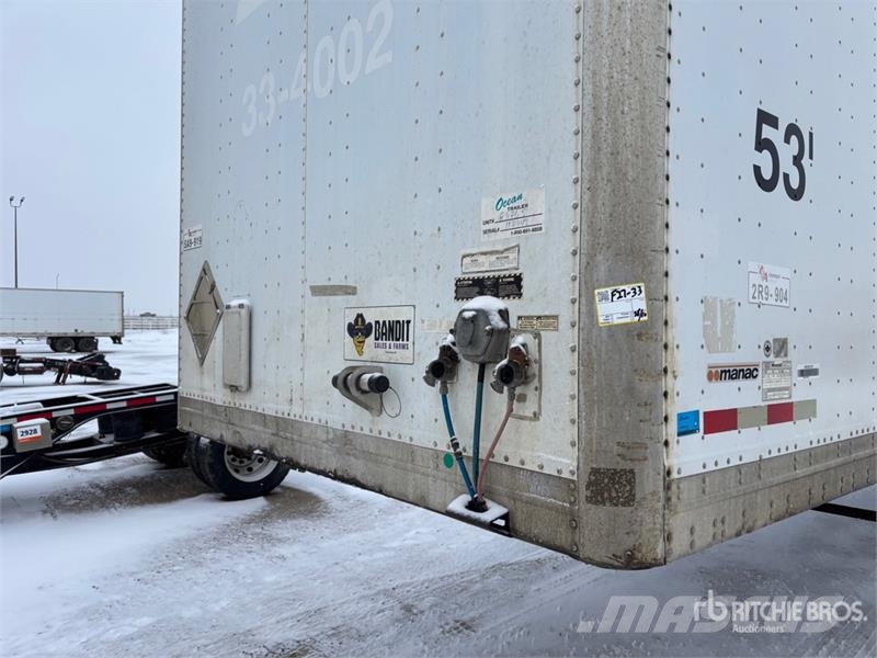 Manac 53 ft x 102 in T/A Van Trailer Rimorchi cassonati