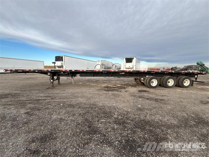 Manac Tri/A 53 ft - 90 ft Extendable Flatbed Trailer Platformas/izkraušana no sāniem