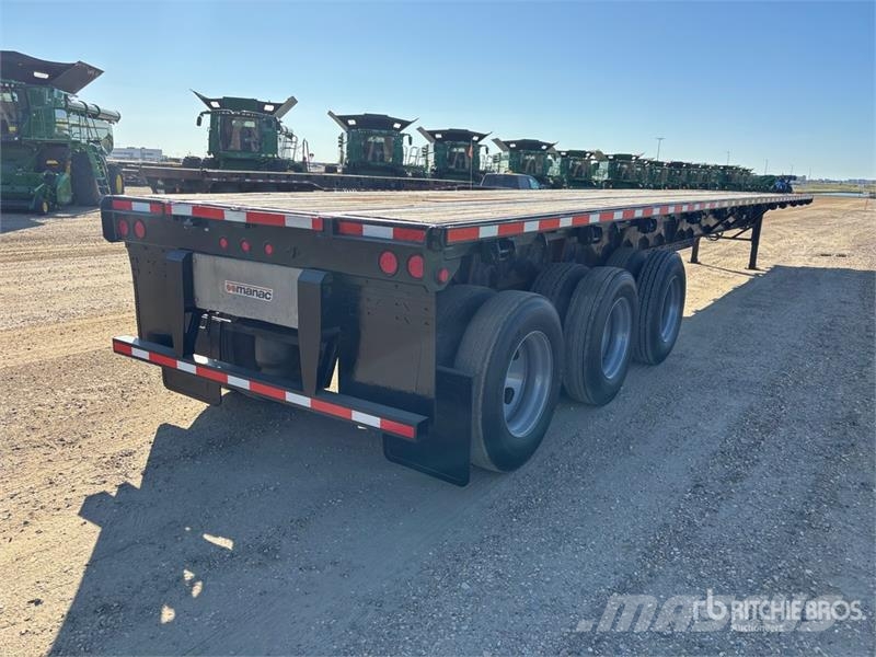 Manac Tri/A 53 ft - 90 ft Extendable Flatbed Trailer Vlakke laadvloer