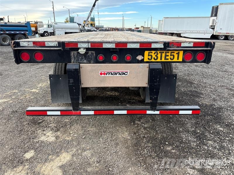 Manac Tri/A 53 ft - 90 ft Extendable Flatbed Trailer Platformas/izkraušana no sāniem