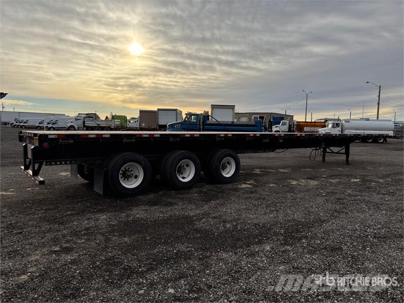 Manac Tri/A 53 ft - 90 ft Extendable Flatbed Trailer Platformas/izkraušana no sāniem
