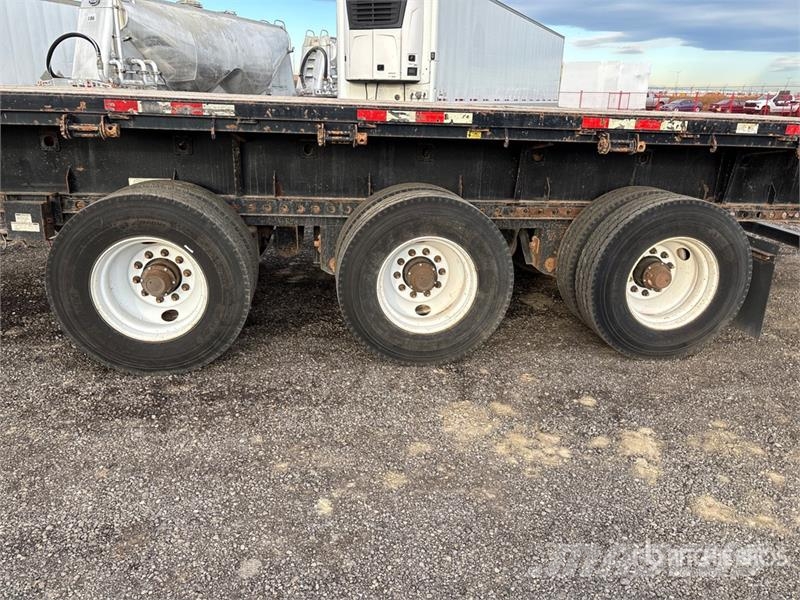 Manac Tri/A 53 ft - 90 ft Extendable Flatbed Trailer Platformas/izkraušana no sāniem