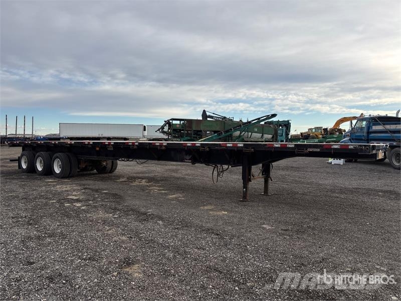 Manac Tri/A 53 ft - 90 ft Extendable Flatbed Trailer Platformas/izkraušana no sāniem