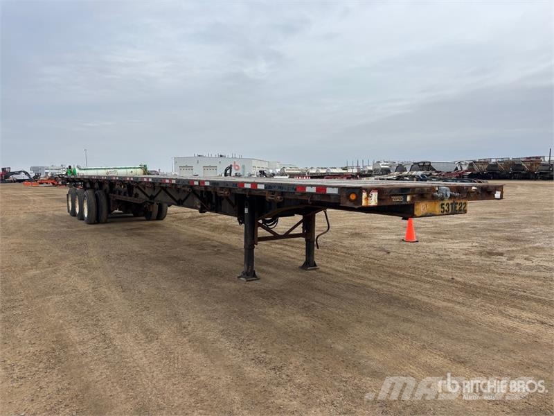 Manac Tri/A 53 ft Extendable Flatbed Trailer Причепи-платформи/бокове розвантаження