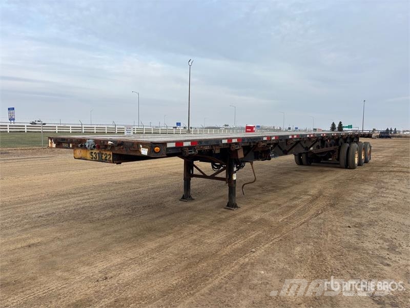 Manac Tri/A 53 ft Extendable Flatbed Trailer Причепи-платформи/бокове розвантаження