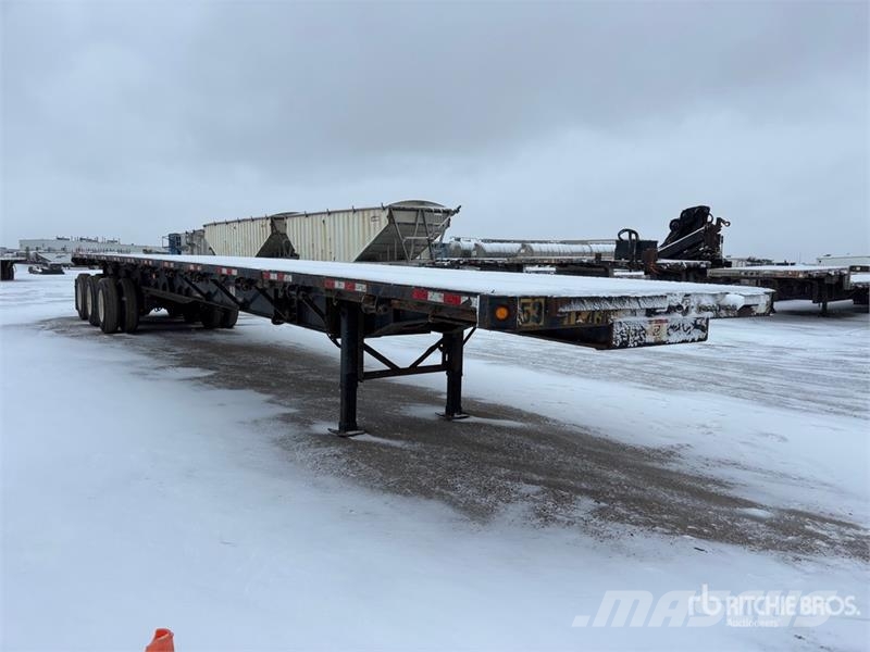Manac Tri/A 53 ft Extendable Flatbed Trailer Vlakke laadvloer