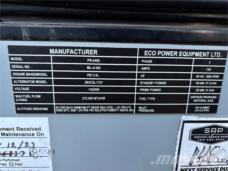 Marathon 283PSL1707 30 kW Skid-Mounted Generator Set Dieselgeneratorer