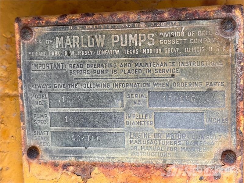  Marlow 1061 Water Pump مضخات المياه