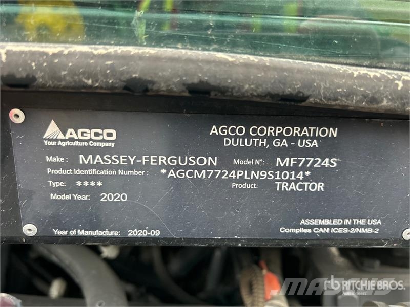 Massey Ferguson 7724S 4WD Tractor الجرارات