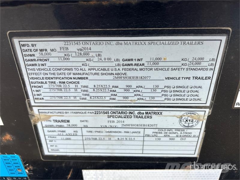  Matrixx 53 ft Tri/A Folding Neck Trailer Low loaders
