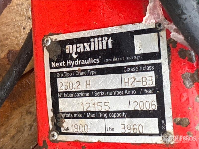  Maxilift 230.2F H2-B3 Truck Mounted Boom مكونات أخرى