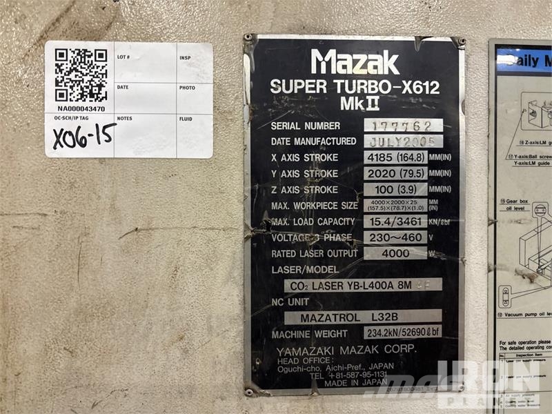 Mazak Super Turbo-X612 Mk II Electric Laser Cutter Utilaje construcții - Altele