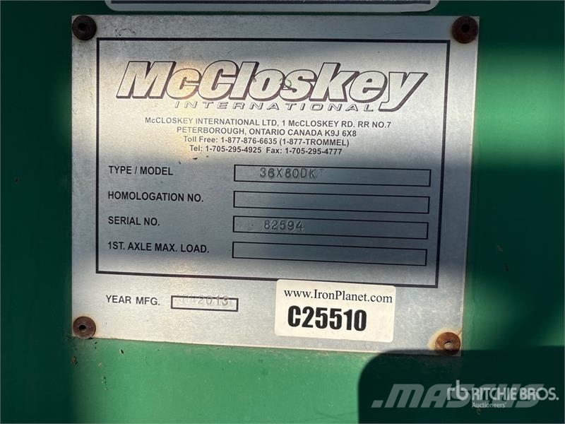 McCloskey BR360X80DK 36 in x Portable Stacking Conveyor Construction - Others