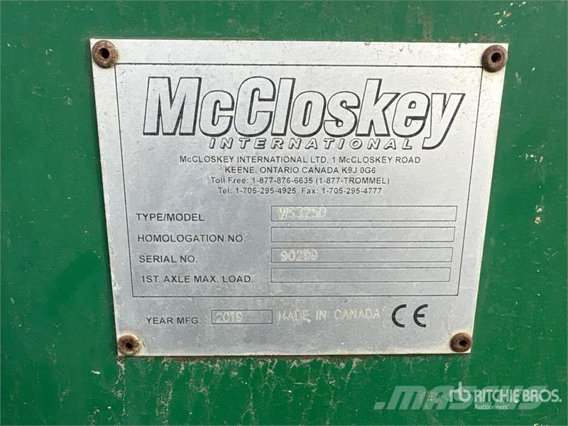 McCloskey WS3250 32 in x 50 ft Portable Transfer Hydraulic C Stavebnictví - ostatní
