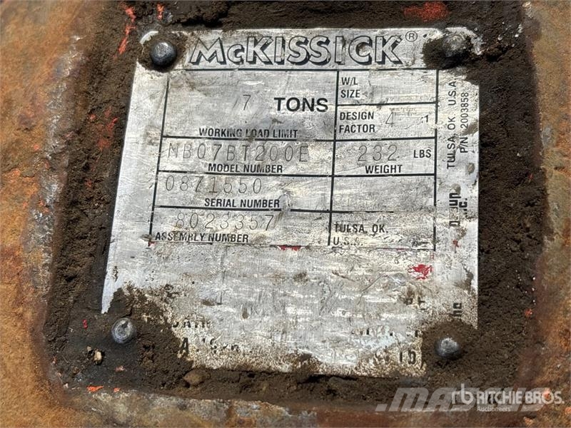  McKISSICK 7 ton Crane ball أجزاء ومعدات رافعات