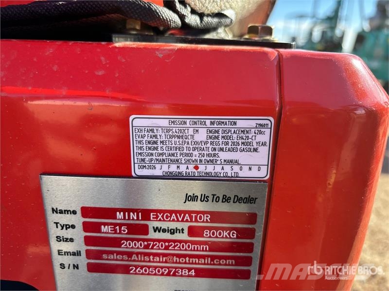ME15 Mini Excavator (Unused) Mini excavators < 7t