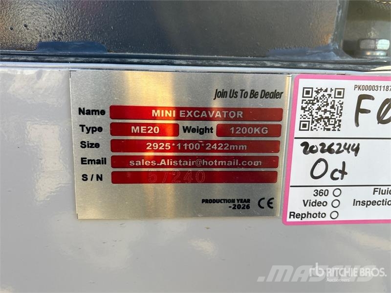  ME20-YELLOW Yanmar Diesel Mini Excavator (Unused) Mini bageri < 7t