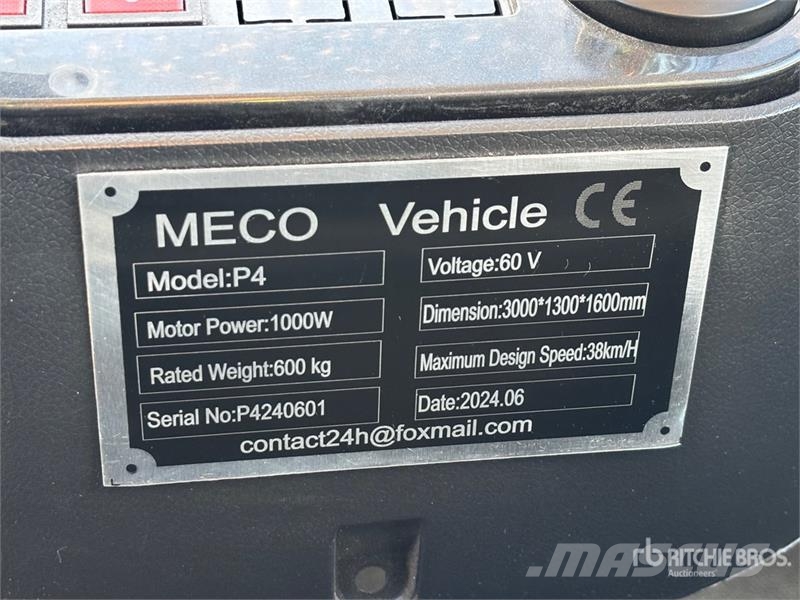  Meco 4x2 Electric Utility Vehicle ماكينات منفعة عامة