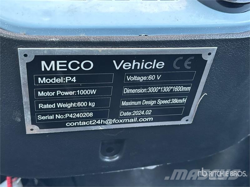 Meco P4 4x2 Electric Utility Vehicle ماكينات منفعة عامة