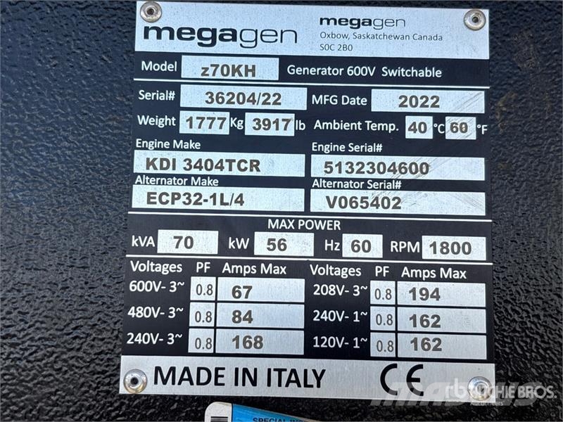 Megagn Z70 56 kW Mobile Generator Set Diesel Generatorer