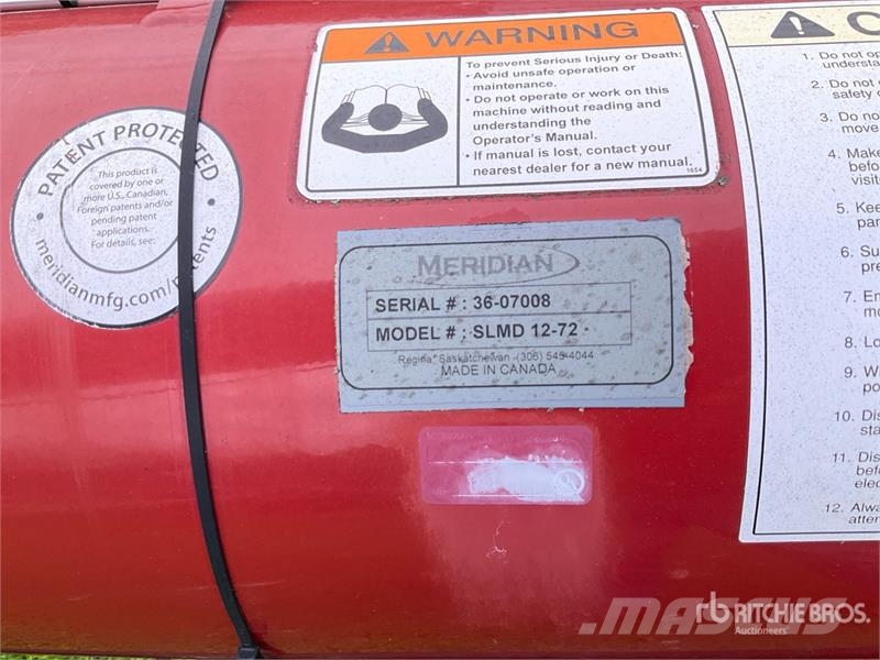 Meridian SLMD1272 12 in x 72 ft Swing Grain Auger Transportbånd