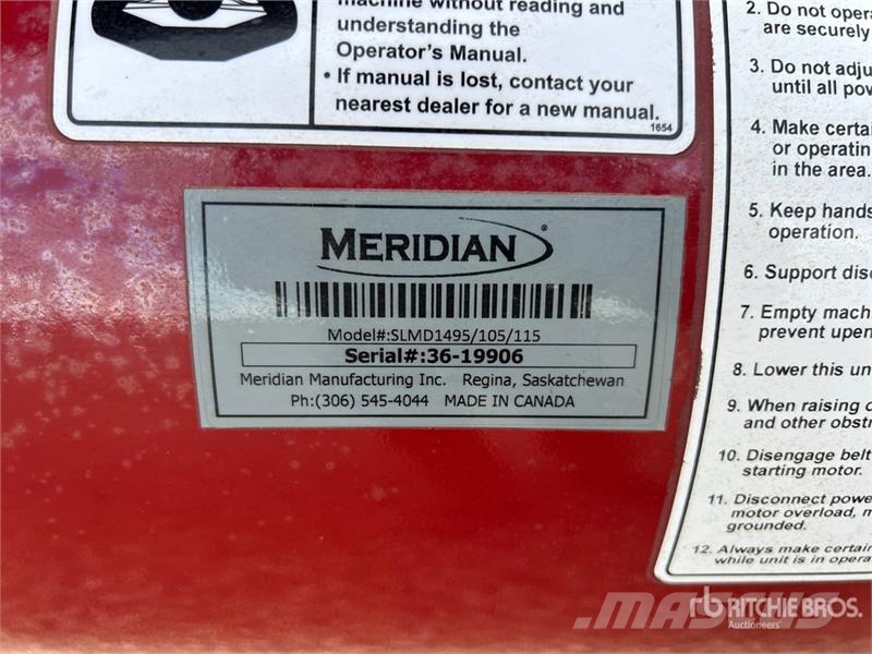 Meridian SLMD14-95 14 in x 95 ft Telescopic Swing Grain Aug معدات نقل