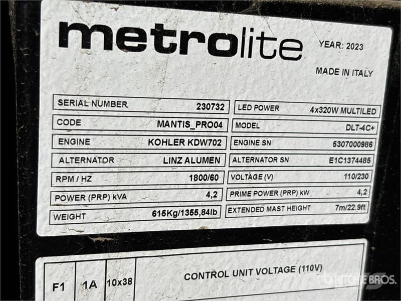 Metrolite DLT-4C 4.2 kW Light Tower Rasvetni stubovi