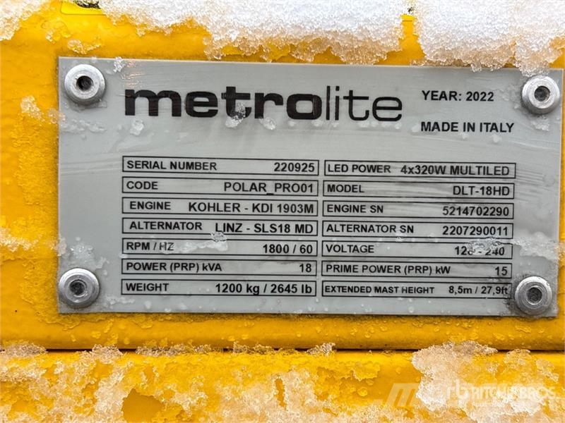 Metrolite DLT18KW 15 kW Light Tower Lichtmasten