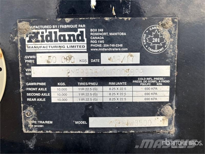 Midland 21 ft Super B-Train Lead Side Dump Trailer مقطورات قلابة