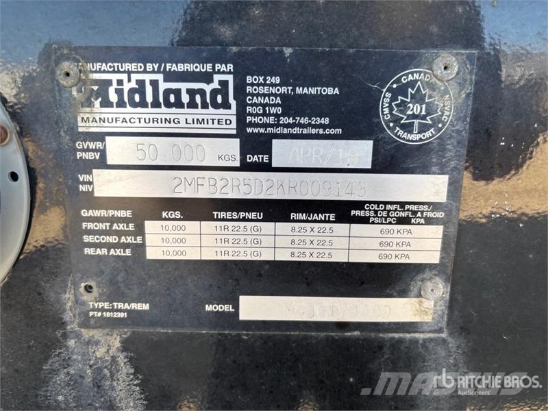 Midland 21 ft Super B-Train Lead Side Dump Trailer مقطورات قلابة