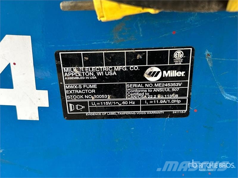 Miller Electric Welding Fume Extractor Maszyny rolnicze - Inne