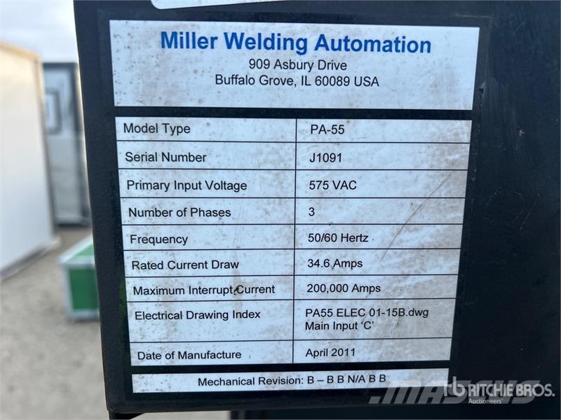 Miller PA-55 Robo Engine Driven Welder Poste à souder