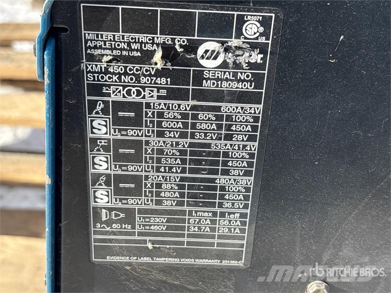 Miller XMT450 Metināšanas iekārtas