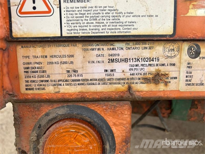 Miska 8 ft S/A Utility Trailer مقطورات أخرى