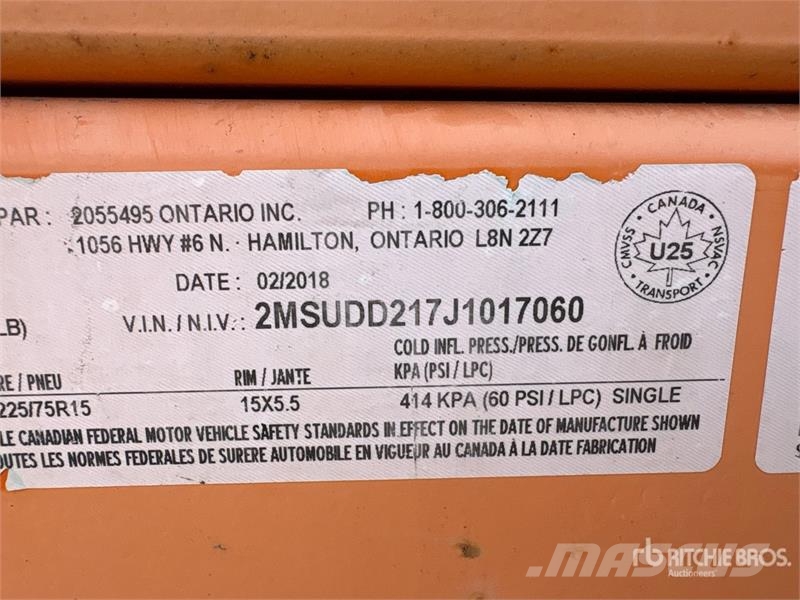 Miska MD Dump 58 8 ft 4 in S/A Dump Utility Traile Bañera