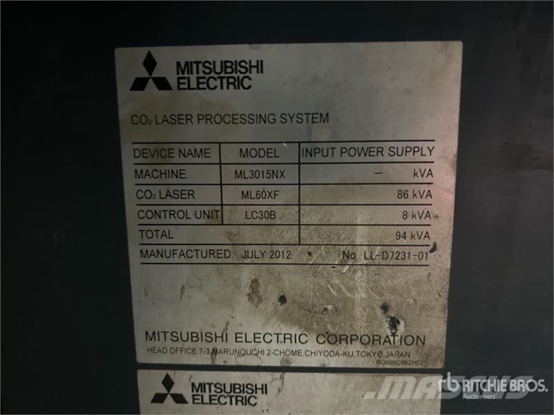 Mitsubishi ML3015NX CO2 Laser Processing System Ostale poljoprivredne mašine
