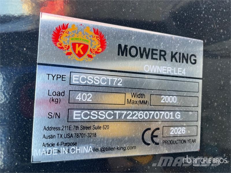  Mower King ECSSCT72 60 in Skid Steer Trencher (Unu Valetadeiras