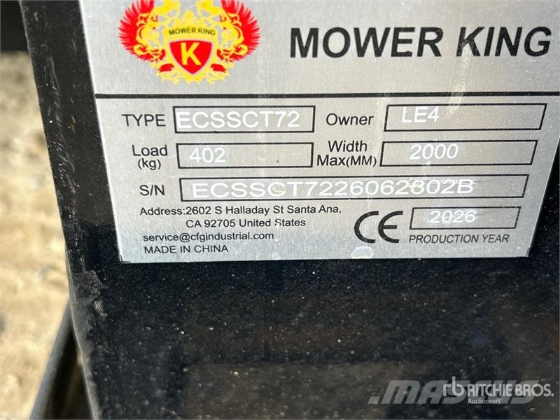  Mower King ECSSCT72 60 in Skid Steer Trencher (Unu Rovokopači freze za kanale Trenčeri