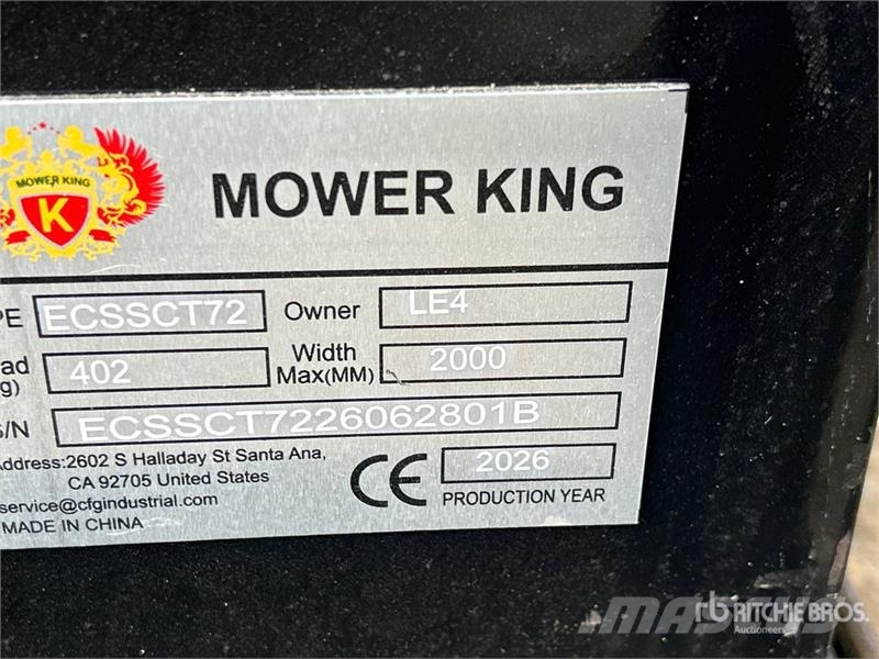 Mower King ECSSCT72 60 in Skid Steer Trencher (Unu Rovokopači freze za kanale Trenčeri