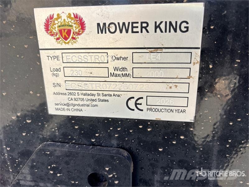  Mower King ECSSTR072 72 in Skid Steer Tiller (Unus 動力耙和旋轉式耕耘機