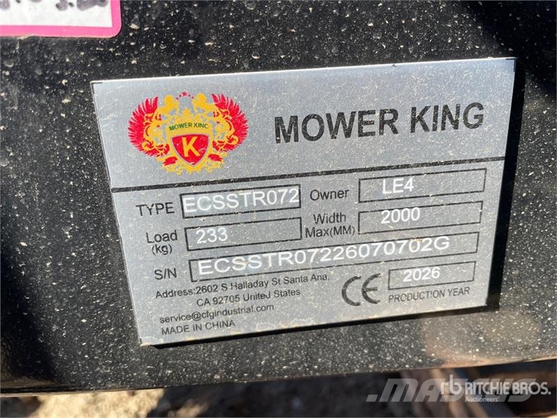 Mower King ECSSTR072 72 in Skid Steer Tiller (Unus Erpici rotanti e motozappe