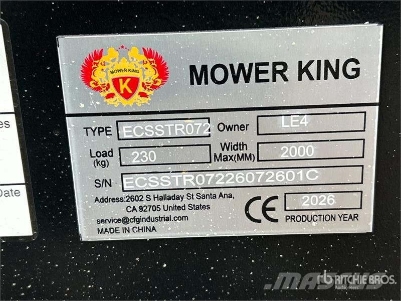 Mower King ECSSTR072 72 in Skid Steer Tiller (Unus Rotorharver/ jordfresere