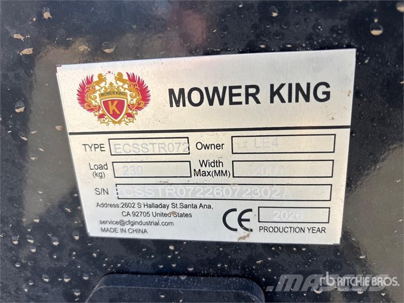  Mower King ECSSTR072 72 in Skid Steer Tiller (Unus 動力耙和旋轉式耕耘機