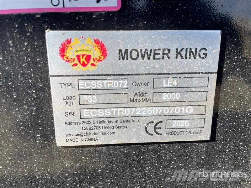Mower King ECSSTR072 72 in Skid Steer Tiller (Unus Erpici rotanti e motozappe