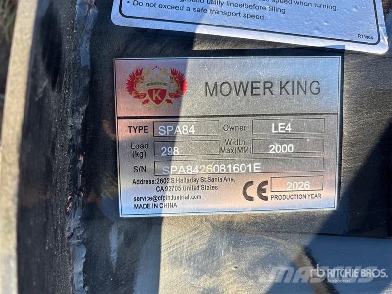 Mower King SPA84 84 in Skid Steer Dozer (Unused) Πτερύγια