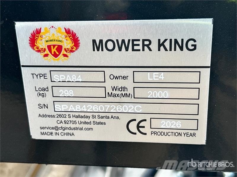 Mower King SPA84 84 in Angle Skid Steer Dozer (Unu Бульдозерные отвалы